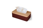 Dekoracje - Simiu TISSIVA - Paper Dispenser - Square - Bordeaux Red/Beige - 25 x 14cm - 5714255011715