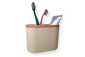 Dekoracje - Simiu Wall-mounted Toothbrush Holder - Marble/Beige - 5714255012057