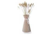 Dekoracje - Simiu SLOZENA - Pleated Vase - 22 cm - Wood Look - Beige - 5714255012248
