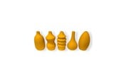 Dekoracje - Simiu MINI VASES - Magnetic - 6 cm - 5 pcs - Mustard Yellow - 5714255012323