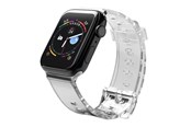 Smartwatch - akcesoria - Hurtel Silicone Strap Bracelet Bracelet Strap Light for Apple Watch 38 / 40 mm - Black - 5907769332777
