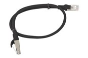 Kabel sieciowy - Lanberg patch cable - 50 cm - black RAL 9004 - Czarny - 0.5m - PCU6-10CC-0050-BK