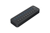 USB hub - ORICO CT2U3-10AB 10x USB-A 3.0 Hub with Switches - Black USB hub - 10 - USB 3.0 - Czarny - CT2U3-10AB-EU-BK-BP