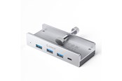 USB hub - ORICO MH4PC Hub Clamp-Mounted USB-C / 3x USB-A 3.0 + 1x USB-C 3.0 - Silver USB hub - 4 - USB 3.0 - Szary - MH4PC-10-SV-BP
