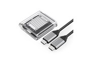 Dysk SSD - ORICO TC20-M2-10G M.2 NVME USB-C 3.2 Disk Caddy - Transparent - TC20-M2-10G-GY-BP