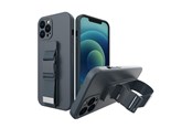 Telefon - Pokrowiec i etui - Hurtel Rope Case Silicone Cover with Lanyard Purse Lanyard Strap for Xiaomi Redmi Note 11 Pro Navy Blue - 5907769340444