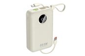 Powerbank - Dudao K14+ Powerbank 20000mAh 22.5W USB-C / USB-A / Built-in Lightning and USB-C Cables - White Powerbank - Biały - 20000 mAh - 6977196680023