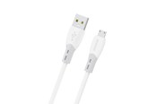 Kabel USB - Dudao L25SM 3 A USB-A - micro USB cable with soft silicone braid 1 m - white - 6976625336340