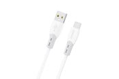 Kabel USB - Dudao L25ST 5 A USB-A - USB-C Cable with Soft Silicone Braid 1 m - White - 6976625336364