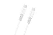 Kabel USB - Dudao L25SC 60W USB-C - USB-C Cable with Soft Silicone Braid 1m - White - 6976625336326