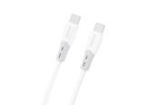 Kabel USB - Dudao L25SC 60W USB-C - USB-C Cable with Soft Silicone Braid 2m - White - 6976625336371