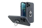 Telefon - Pokrowiec i etui - Hurtel Ring Case Silicone Case with Finger Holder and Stand for Xiaomi Redmi Note 11 Pro Blue - 5907769340925