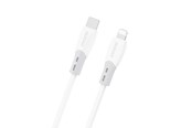 Kabel USB - Dudao L25SX 30W USB-C - Lightning Cable with Soft Silicone Braid 1m - White - 6976625336333