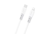 Kabel USB - Dudao L25SX 30W USB-C - Lightning Cable with Soft Silicone Braid 2m - White - 6976625336388