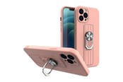 Telefon - Pokrowiec i etui - Hurtel Ring Case Silicone Case with Finger Grip and Stand for Xiaomi Poco M4 Pro 5G Pink - 5907769340987