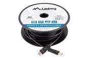 Kabel wyświetlacza - Lanberg HDMI cable with Ethernet - 30 m - CA-HDMI-30FB-0300-BK