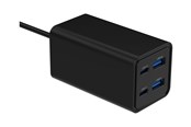 Telefon - Adapter i Ładowarka - Gembird power adapter - 2 x 9 pin USB Type A 2 x USB-C - 65 Watt - TA-UC-2A2C-PD65-01-BK