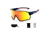 Akcesoria rowerowe - Rockbros 10134PL Polarized Cycling Glasses - Blue and Pink - Rockbros-10134PL