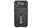 Telefon - Pokrowiec i etui - Nillkin CamShield Armor Pro Case iPhone 14 Plus Armored Case with Camera Cover Ring Stand Black - 6902048248717