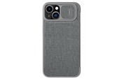 Telefon - Pokrowiec i etui - Nillkin Qin Cloth Pro Case Case for iPhone 14 Plus Camera Cover Holster Cover Flip Case Grey - 6902048249189