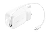 Telefon - Adapter i Ładowarka - Belkin UltraCharge power adapter - retractable GAN - USB-C - 45 Watt - WCH023MYWH