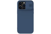 Telefon - Pokrowiec i etui - Nillkin CamShield Silky Silicone Case iPhone 14 Pro Max Silicone Case with Camera Cover Blue - 6902048249349