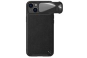 Telefon - Pokrowiec i etui - Nillkin CamShield Leather S Case iPhone 14 Plus Case Cover with Camera Cover Black - 6902048249714