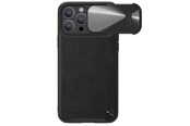 Telefon - Pokrowiec i etui - Nillkin CamShield Leather S Case iPhone 14 Pro Max Case with Camera Cover Black - 6902048249745