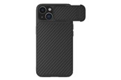 Telefon - Pokrowiec i etui - Nillkin Synthetic Fiber S Case iPhone 14 Case with Camera Cover Black - 6902048249776