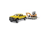 Samochody i pojazdy - Bruder RAM Rental Service with Mini excavator - BR2546