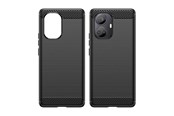 Telefon - Pokrowiec i etui - Hurtel Carbon Case for Realme 10 Pro+ Flexible Silicone Carbon Cover Black - 5907769351990