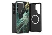 Telefon - Pokrowiec i etui - Tech-Protect  Lamano MagSafe Case for Samsung Galaxy S26 Ultra - Black & Green - 5906302390649