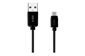 Kabel USB - SBS TECABLEMICROC15K USB-A - USB-C Cable 1.5m - Black - TECABLEMICROC15K