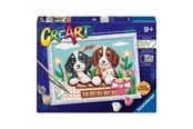 Kreatywne gry - Ravensburger CreArt Paint by Numbers - Dogs in a Basket - 12023060 1