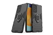 Telefon - Pokrowiec i etui - Hurtel Ring Armor Tough Hybrid Case Cover + Magnetic Holder for Samsung Galaxy A73 Black - 5907769339950