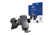 Telefon - Inne akcesoria - 3mk Drive & Charge car phone holder for grille/window/cockpit with inductive charger - black - 5903108487139