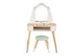 Zabawa w udawanie - Classic World Wooden Dressing Table with Stool - Including Accessories - 50639