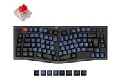 Klawiatura - Keychron V10 - keyboard - QMK custom alice layout fully assembled knob mechanical - 75% - QWERTY - Nordic - frosted black Input Device - Klawiatury - Nordycki - Niebieski - V10-C3-BO