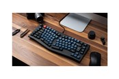 Klawiatura - Keychron V10 - keyboard - QMK custom alice layout fully assembled knob mechanical - 75% - QWERTY - Nordic - frosted black Input Device - Klawiatury - Nordycki - Niebieski - V10-C3-BO