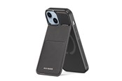 Telefon - Pokrowiec i etui - Dux Ducis Rafi Mag Wallet Case with 3-in-1 Stand for iPhone 15 Plus with MagSafe and RFID Lock - Black - 6934913024386