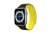 Smartwatch - akcesoria - Dux Ducis Apple Watch SE 9 8 7 6 5 4 3 2 1 (41 40 38 mm)  Strap (LD Version) - Black & Yellow - 6934913027844