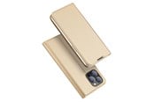 Telefon - Pokrowiec i etui - Dux Ducis Skin Pro Holster Case Flip Cover iPhone 14 Pro Gold - 6934913035146