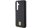Telefon - Pokrowiec i etui - Ferrari Carbon Stitched Bottom Case for Samsung Galaxy S24 - Black - 3666339242565