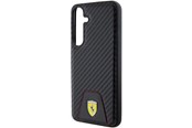 Telefon - Pokrowiec i etui - Ferrari Carbon Stitched Bottom Case for Samsung Galaxy S24+ - Black - 3666339242572
