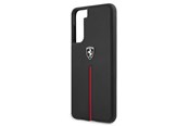 Telefon - Pokrowiec i etui - Ferrari Off Track Leather Nylon Stripe Case for Samsung Galaxy S21+ - Black - 3700740496169