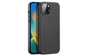 Telefon - Pokrowiec i etui - Dux Ducis Grit Leather Case for iPhone 14 Plus Elegant Faux Leather Case (MagSafe Compatible) Black - 6934913036945