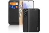 Telefon - Pokrowiec i etui - Dux Ducis Hivo Leather Flip Case Genuine Leather Cover Card & Document Wallet Samsung Galaxy S22+ (S22 Plus) Black - 6934913043639