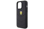 Telefon - Pokrowiec i etui - Ferrari Quilted Metal Logo Case for iPhone 15 Pro Max - Black - 3666339171063