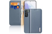Telefon - Pokrowiec i etui - Dux Ducis Hivo Leather Flip Case Genuine Leather Cover Card & Document Wallet Samsung Galaxy S22+ (S22 Plus) Blue - 6934913043646