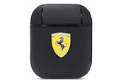 Telefon - Pokrowiec i etui - Ferrari On Track Leather Case for AirPods 1/2 - Black - 3666339046835